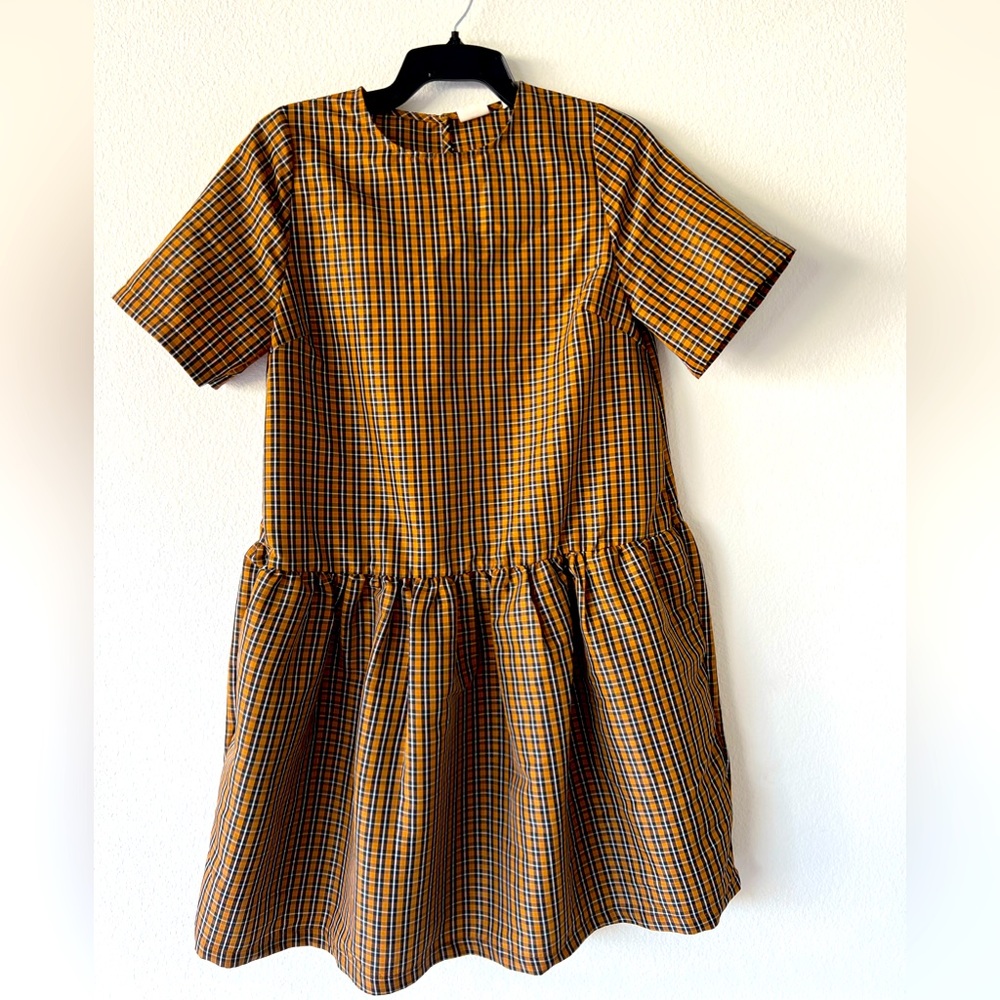 Levi’s Womens yellow plaid dress
